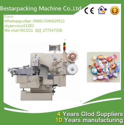 China Double twist hard candy wrapping machine with auto hopper for sale