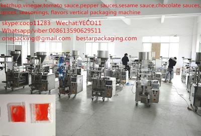China la pequeña escala de la salsa de tomate se levanta la maquinaria de envasado de la bolsa en venta