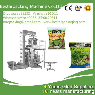 China Automatic Fresh vegetables Packing Machine with metal detector machine & Nitrogen making machine for sale