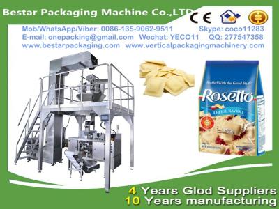 China frozen ravioli packing machine with MultiHead Weigher Filling VFFS premade bag Machine for sale