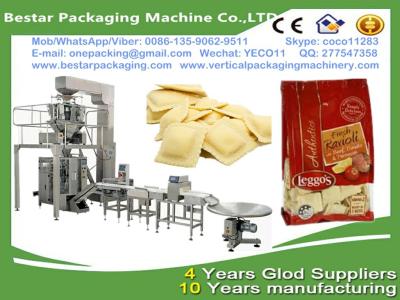 China High efficiency frozen ravioli weighting & sealing machinery,frozen ravioli double servo packing machine en venta
