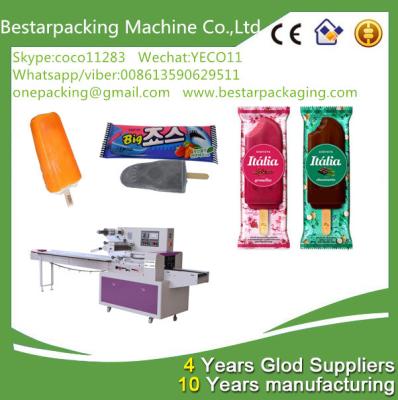 China High speed ice cream packing machine,ice cream bar wrapping machine,stick ice lolly packing machine for sale