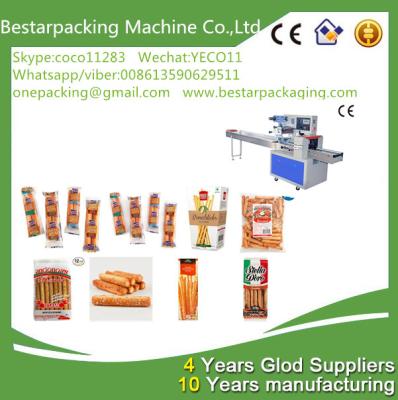 China Flow pack machine for bread sticks,breadsticks,Lance Bread Sticks packing machine en venta