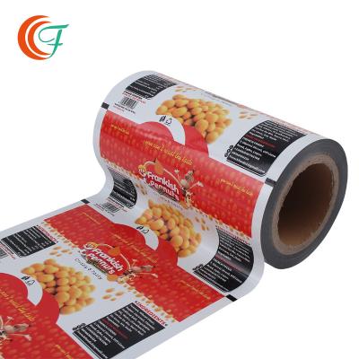 China Peanut Bean Snack Packaging Film Moisture Proof Plastic Roll Packaging Food Grade Flexible Printing for sale