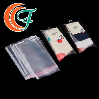 China Gift Wrapping Plastic Clear OPP Packaging Bag Clothing Socks Self Adhesive Bag for sale