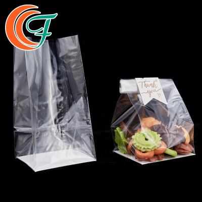 Chine Heat Seal Food Storage Flat Bottom OPP Packaging Bag Square Bottom OPP Plastic Bag à vendre