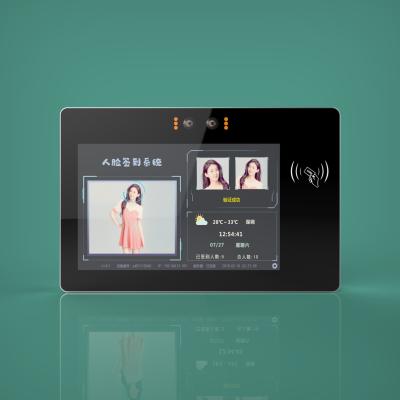 China 10.1 Inch Horizontal Card Reader Access Control Machine Android 7.1 Te koop
