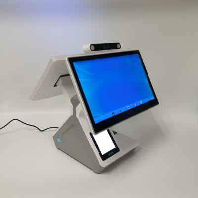 China Lector de escritorio Machine del control de acceso de Qr de la pantalla doble de 13,3 pulgadas en venta