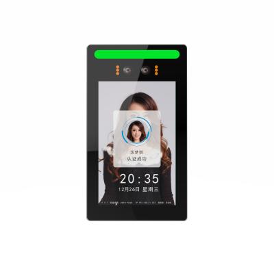 China 8 Inch Facial Recognition Biometric Time Attendance Machine Face Recognition Terminal en venta