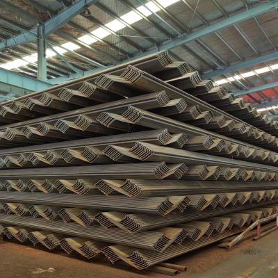 China 600X355X7 U Z Shape Type Sy295 Sy390 Hot Rolled Mild Interlocking Larsen Profile Structural Carbon Steel Sheet Pile for sale
