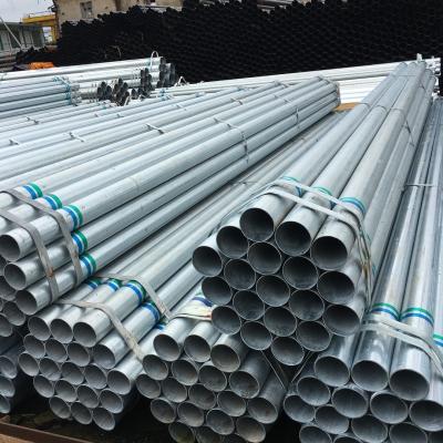 China Hot Dip Galvanized Round Steel Pipe / GI Pipe Pre Galvanized Steel Pipe Galvanized Tube For Construction for sale