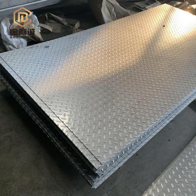 China AISI316L EN 1.4404 Stainless Steel Checkered Plate 0.6 - 8.0mm Stainless Chequered Sheet for sale