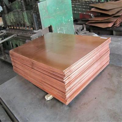 Chine 99.9% Pure Copper Plate Thickness 1.0 - 200mm Custom Cutting Any Size C11000 Copper à vendre