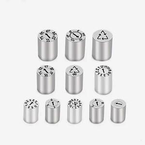 Cina Parti di muffe di alluminio di plastica di acciaio inossidabile timbri di muffa data inserti marcati pin in vendita
