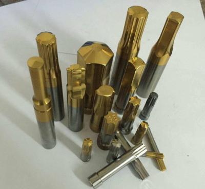China Hexagon Head Die Punch Pins , Ejector Punch Pin Yellow TiN Coating Service for sale