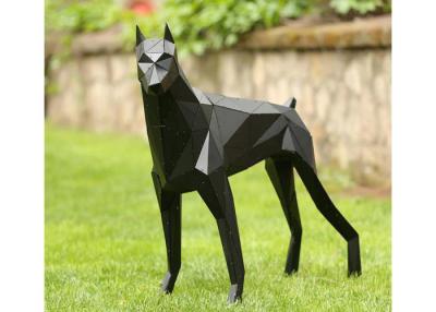 China Garden Decoration Dog Outdoor Fiberglass Sculpture, Fiberglass Doberman Statue for sale