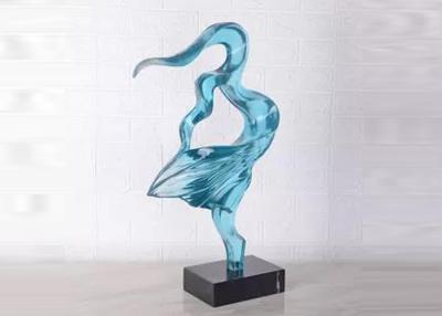 China Einzigartige Mädchen-Skulptur Garden&Home Art Decoration Transparent Resin Dancer zu verkaufen