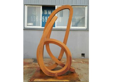 China Modern Outdoor Abstract Metal Sculpture Garden Art Corten Steel Sculptures for sale