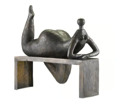 China Escultura de bronze do Odalisque com material seguro da proteção ambiental à venda