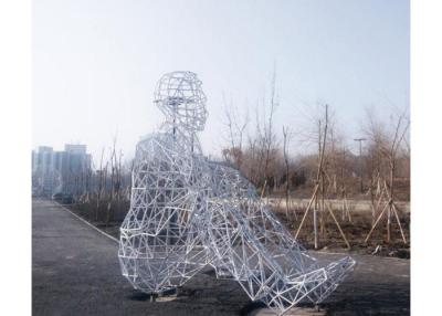 China El negro de acero inoxidable de la escultura del jardín del paisaje del extracto al aire libre del metal pintó en venta