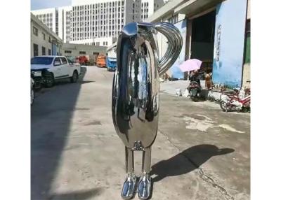 China Modern Art Stainless Steel Abstract Man Sculpture Mirror Polished en venta