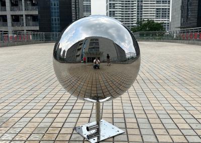 China Mirror Polished Garden Pool Stainless Steel Water Sphere Fountain Te koop