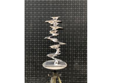 China Mirror Polished Twisted Column Stainless Steel Sculpture For Garden Or Home Decoration for sale