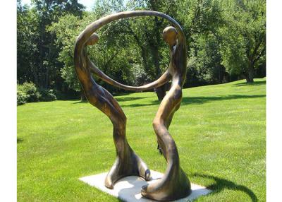 China Patina de tamaño natural Jardín de la sirena bailando Estatua de escultura de bronce en venta