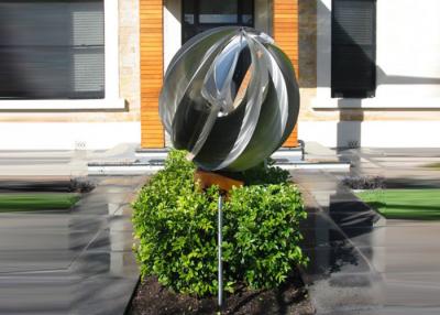 China Attractive Stainless Steel Sphere Sculpture / Contemporary Steel Sculpture for sale