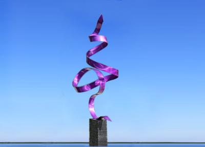 China Anti Corrosion Painted Metal Sculpture Abstract Design Various Colors 200cm Height for sale