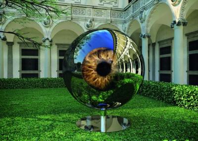 China Eyeball Design Steel Artworks Artists Sculpture For Garden Decoration for sale