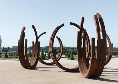 China Dancing Ribbons Appearance Corten Steel Sculpture For Outdoor Decoration  for sale