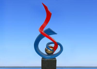 Chine la torche brûlante de 2.4m a peint la sculpture en métal pour la décoration de plaza/place à vendre