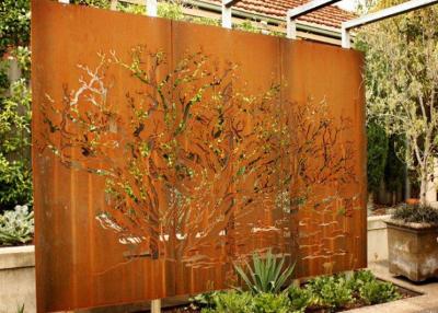 China Customized Corten Steel Metal Tree Wall Art Sculpture For Garden Decoration for sale