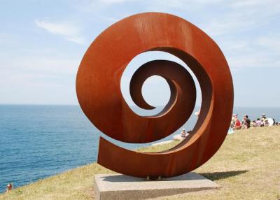 China Weather Resistant Facete Corten Steel Sculpture 2.5mm Thickness / 180cm Height for sale