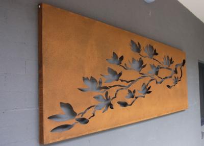 China Laser Cut Corten Steel Metal Wall Art Trees And Fence For Outdoor / Indoor for sale