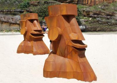 China Western Style Corten Steel Metal Garden Figures Sculpture 150cm Height for sale