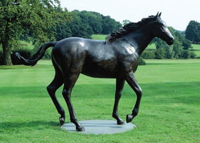 China Grande escultura de bronze do cavalo, projeto de bronze exterior da antiguidade do cavalo das estátuas à venda
