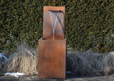 China Professional Corten Steel Garden Water Features Fountains 150cm Height for sale