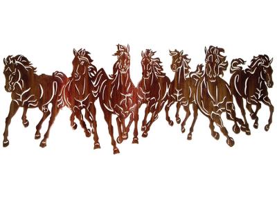 Chine Décor moderne de mur de cheval en métal de style, art courant de mur en métal de chevaux à vendre