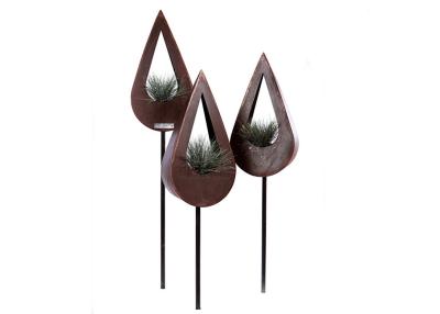 Chine Planteurs contemporains en métal de Corten, conception attrayante de planteur en acier de cuvette de Corten à vendre