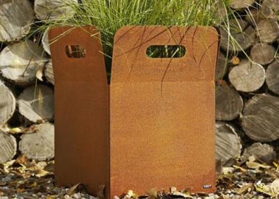 China Various Size Custom Corten Steel Planters For Yard / Garden Weather Resistant for sale
