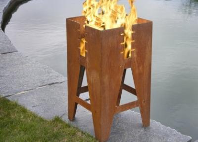 China Durable Outdoor Corten Steel Fire Pit Barbecue Customized Size Available for sale