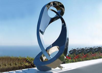 China Public Yin Yang Mirror Stainless Steel Sculpture For Decoration , 180cm Height for sale