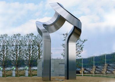China Large Art Modern Stainless Steel Sculpture , Outdoor Steel Sculpture Decoration for sale