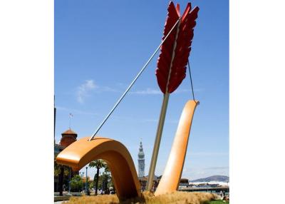 China Paisagem exterior moderna da escultura da curva e da seta de aço inoxidável à venda