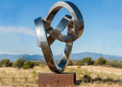 China Esculturas da jarda do metal da escultura de aço inoxidável exterior moderna grandes à venda