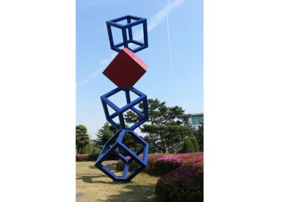China Cube Garden Large Stainless Steel Sculpture Outdoor Metal Art Sculpture for sale