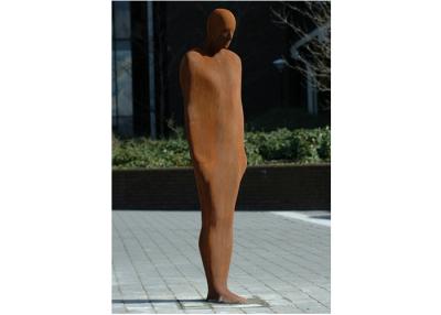 China Outdoor Abstract Man Corten Steel Sculpture Landscape Life Size Modern Style for sale