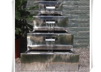 China Polished Craft Stainless Steel Water Feature / Metal Water Features Fountains for sale